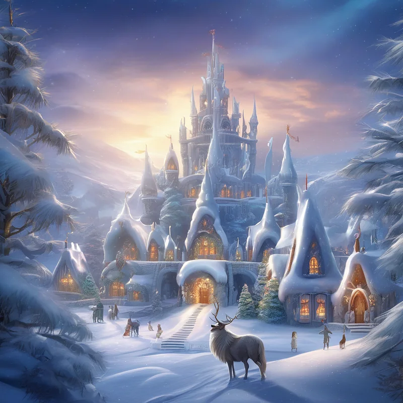 Snow Kingdom Stable Diffusion prompt example