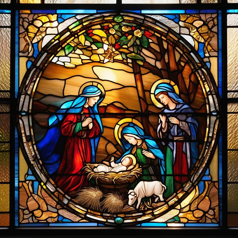 Stained Glass Stable Diffusion prompt example