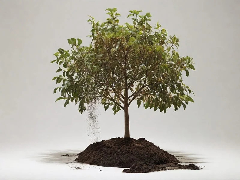 Soil texture prompt example, Tree, with soil