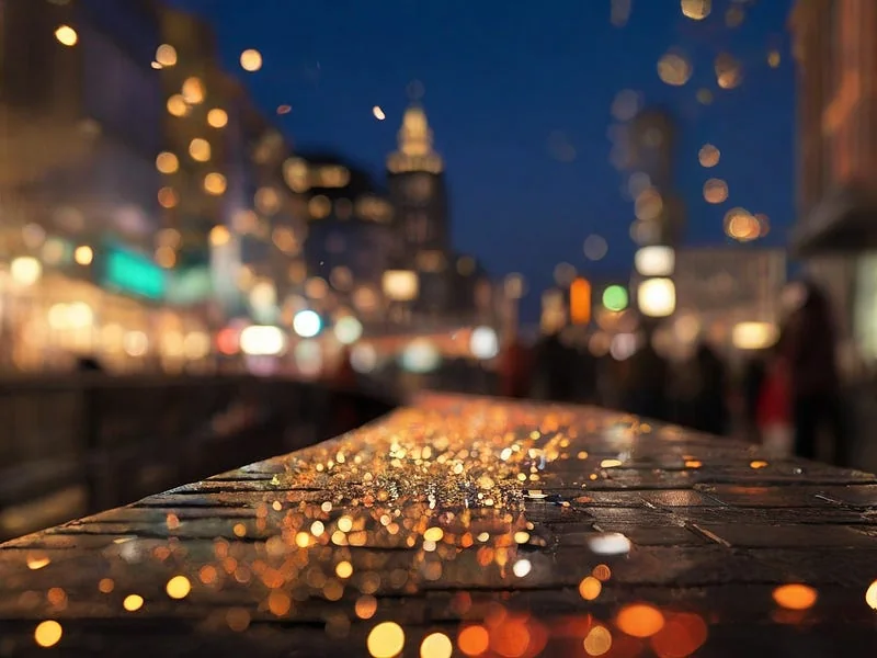 Bokeh texture prompt example, Bokeh, a city, high resolution, high fidelity:1.1, detailed, photo