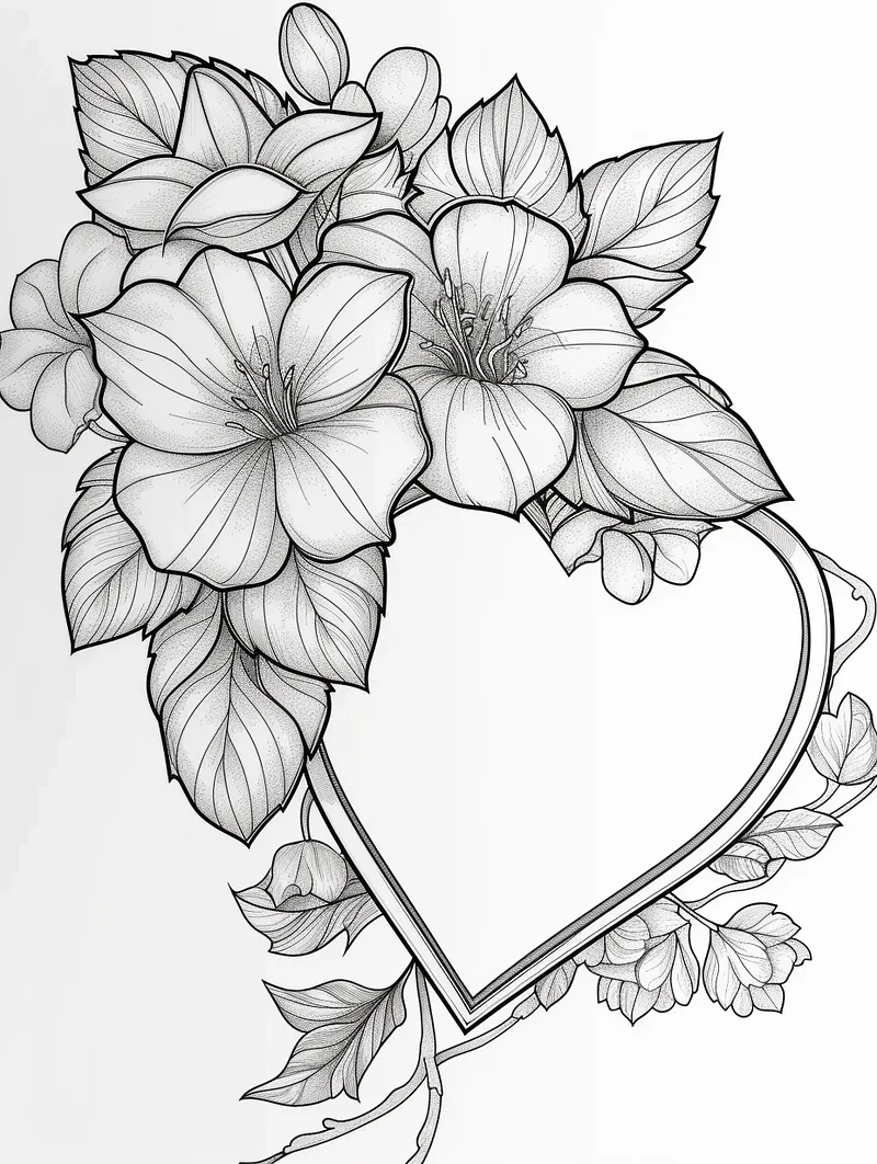 simplified monochrome lineart vector outline, of love coloring page style &mdash; ar 3:4 &mdash; s 750 &mdash; v 6.0 &mdash; no shading, gradient, hatching, stippling, grey, complex, text, logo, signature